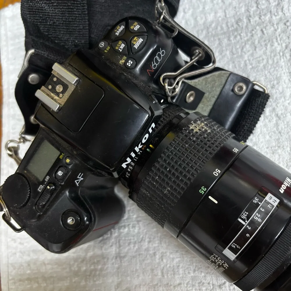 Nikon Film SLR Camera With Nikon AF NIKKOR Lens Untested